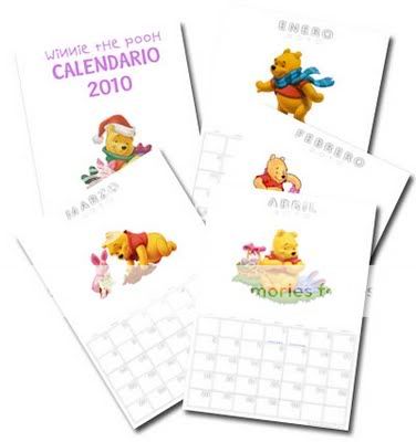 Calendario Winnie the Pooh 2010 Calendario Winnie the Pooh 2010